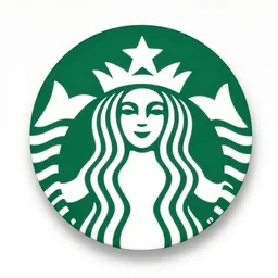 a full portrait photo of real - life starbucks logo a stylized princess with a crown, f / 2 2, 3 5 mm, 2 7 0 0 k, lighting, perfect faces, award winning photography.