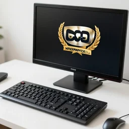 photo of a computer on a desk ( 2 0 0 8 ). realistic, highly - detailed, award - winning, sharp focus