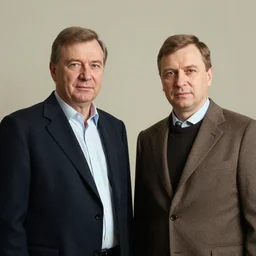 portrait of igor and grichka bogdanoff twins