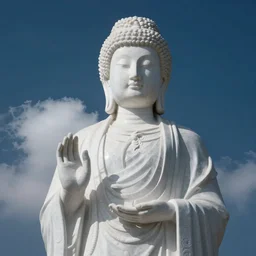 white cloud in statue form