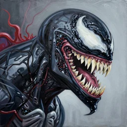 Venom profile picture by Sachin Teng, asymmetrical, Organic Painting , Matte Painting,  geometric shapes, hard edges, graffiti, street art:2 by Sachin Teng:4