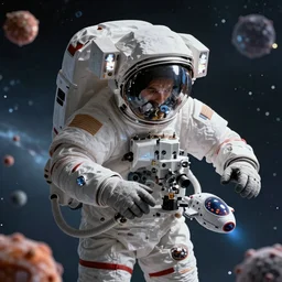 a cinematic portrait of an astronaut entering the micro atom realm of the microscopic multiverse with a tiny micro spaceship, cinematic lighting, under a microscope, trending on Artstation, highly detailed, insane details
