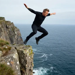 gordon ramsay jumping off a cliff