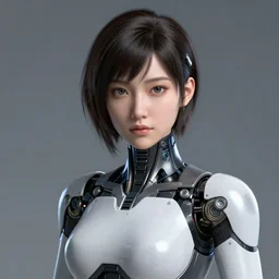 portrait of female android, ue 5