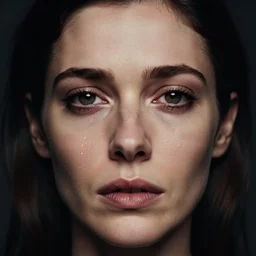 portrait photography of women with tears in eyes by annie leibovitz, deep emotions, perfect facial symmetry, dim volumetric cinematic lighting, 8 k, post - processing, extremely hyper - detailed, intricate, epic composition, masterpiece, stunning,