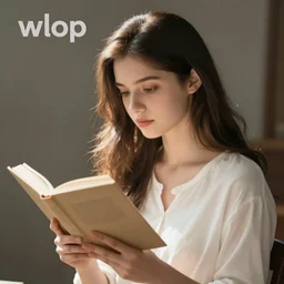 a portrait of a girl reading a book, art by wlop