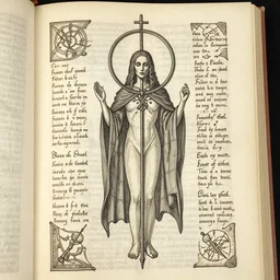 a full page scan of detailed vintage illustrated instructions on how to raise the dead, handwritten, spells, intricate writing, satanic, evil, grimoire page, necronomicon style