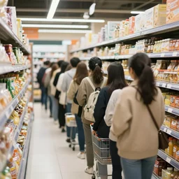 Holy supermarket queue