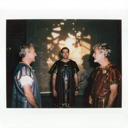 polaroid of a ancient roman senators candid shots by Tarkovsky