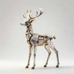propaganda Poster of a symmetric mechanical deer