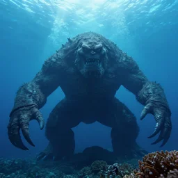 huge monster under the sea, photograph