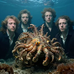 portrait of underwater thing by jules bastien - lepage, daniel gerhartz, karol bak, james jean, tom bagshaw, rococo, sharp focus, trending on artstation, cinematic lighting, hyper realism, 8 k