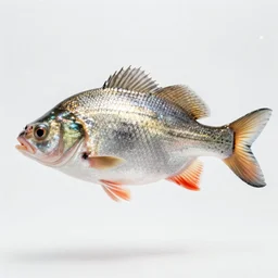still photo of fish, highly detailed, photorealistic portrait, bright studio setting, studio lighting, crisp quality and light reflections, unreal engine 5 quality render