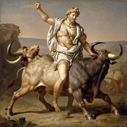 mithras slaying the cosmic bull, as depicted by jacques - louis david