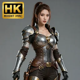 photo of a female steampunk warrior highly detailed, 4k, HDR, smooth, sharp focus, hyper realistic, high resolution, award-winning photo