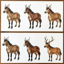 randomized character turnaround sheets for new character designs for centaurworld on netflix