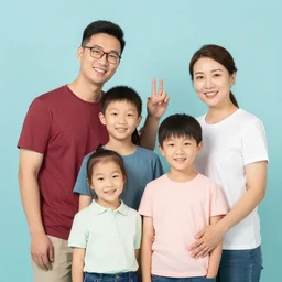 color studio photo of a heterosexual family, detailed