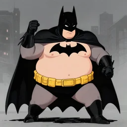 morbidly obese batman trying to fight crime