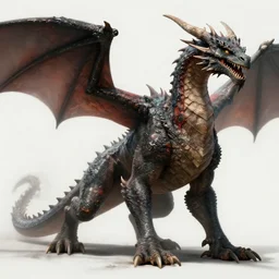 concept art of a four legged giant dragon, concept art of a dragon, image of a dragon, picture of a dragon, ( stylized, artgerm, artstation, hd, cgsociety, cgi, realistic, dramatic, cinematic, artistic, trending, detailed )