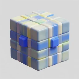 a strange cube in the style of a retro 8 0 s cgi