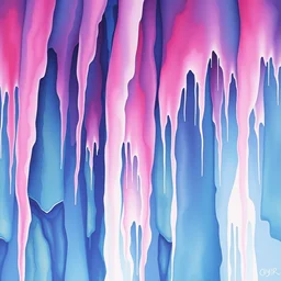 psychedmagenta veins orl waterfalls crystalliwatercolor scans