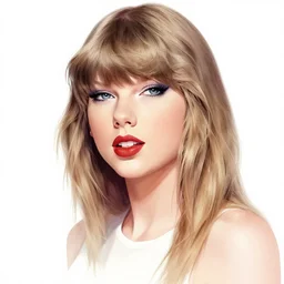 a portrait of taylor swift by yoshitaka amano