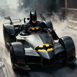 batman in batmobile