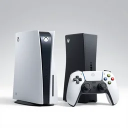 the xbox / nintendo gaming console, product photo, studio lighting