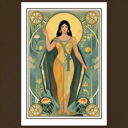 flat art deco print of 🧟‍♀️