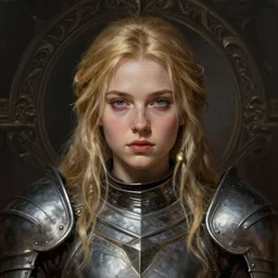 head-on centered symmetrical painted portrait, young Elisha Cuthbert as a holy paladin, blonde hair, steel armour, dramatic lighting, intricate, wild, highly detailed, digital painting, smooth, sharp focus, illustration, dramatic lighting, artstation, in the style of Artgerm and Anna Podedworna