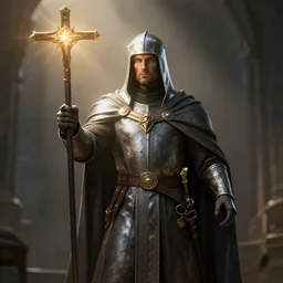 A Crusader Of Light, photorealistic, volumetric lighting, HD, subtle details, dramatic