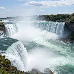 a fantastic view of niagara falls replaced with slime