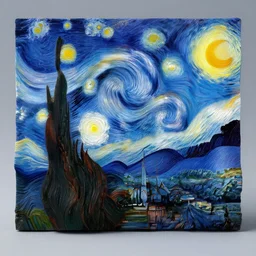 ( starry night ). raytracing textures, form, color, and lighting by james gurney and lorem!!!!. 3 d cg unreal octane render interpreted by visualdon, annibale siconolfi, kaiwan shaban, and josh pierce. masterpiece. trending on artstation.