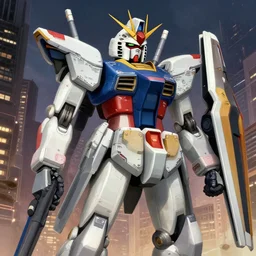 gundam in new york screenshot anime, shame focus, intricate, illustration, cell shaded, digital painting, highly detailed, concept art, matte, art by ilya kuvshinov and kyoto animation and wlop, anime character by league of legends, riot lol, and greg rutkowski, studio quality, masterpiece