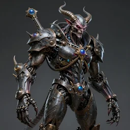 beautiful evil beast fantasy character portrait, ultra realistic, cyborg, wide angle, intricate details, the fifth element artifacts, highly detailed by peter mohrbacher, hajime sorayama, wayne barlowe, boris vallejo, aaron horkey, gaston bussiere, craig mullins