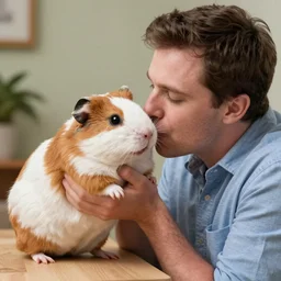 john oliver kissing a cute hamster