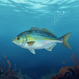 fish in the empty ocean by greg rutowski, artstation hd, rossdraws, behance