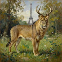 the paris zoo, oil painting by grant wood, masterpiece, oil painting, incredible detail and lighting, impeccable composition