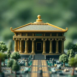 macro shot of a microchip temple,