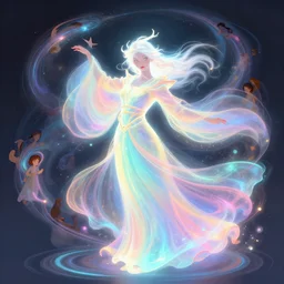 asymmetric action keyframe, maya ali wind sorcerer, luminescent, fantasy robe, colorful swirly magic ripples, smooth, pastel colours, by greg manchess, huang guangjian, gil elvgren, sachin teng, greg rutkowski, jesper ejsing, ilya kuvshinov