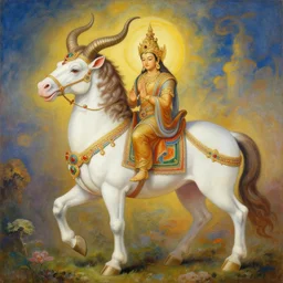 painting of a beautiful rendition of the mythical and holy airavata, illustration, artistic, colorful, hyper detailed, in the style of greg rutkowski,