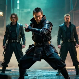 movie still frame, ken watanabe as cyberpunk samurai, epic pose, badass, beautiful composition, 8 k, cgi, by ridley scott, zack snyder and michael bay