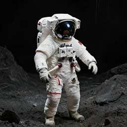 An astronaut alone inside an empty dark flooded in style of travis charest and laurie greasley, trending on ArtStationH