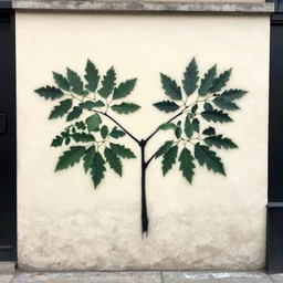 moringa leaves graffiti art by banksy