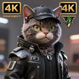 a cat as ghost rider, cat body, by artgerm, hd, hdr, ue 5, ue 6, unreal engine 5, realistic anime 3 d style, cinematic 4 k wallpaper, 8 k, ultra detailed, gta 5 cover art, high resolution, artstation, award winning