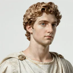heroic portrait of a young greek man. art by denys tsiperko and bogdan rezunenko, hyperrealism