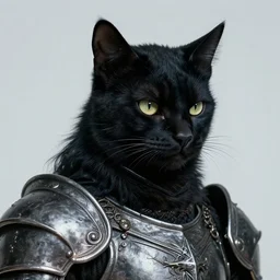 head and shoulders portrait of an eldritch knight, tabaxi, black cat, anthropomorphic, male, breastplate, magical, high fantasy, d & d, by donato giancola, face details, extremely detailed, vogue fashion photo