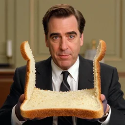 film still of steve buscemi made out of bread in the royal tenenbaums, 4 k