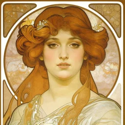 portrait of a goddess, detailed gorgeous face, garce, medium shot, rimming light, alphonse mucha, artgerm lau, greg rutkowski