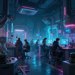 photo environement cyberpunk laboratory : 4, 4 k rtx hdr volume light concept studio matte painting environement digital illustration style cyberpunk 2 0 7 7 artstation artur tarnowski, mihai muscan, marcin tomalak, marta leydy, marcin stepien, charlotte hughes, zuzanna dabrowa neon bioluminiscence